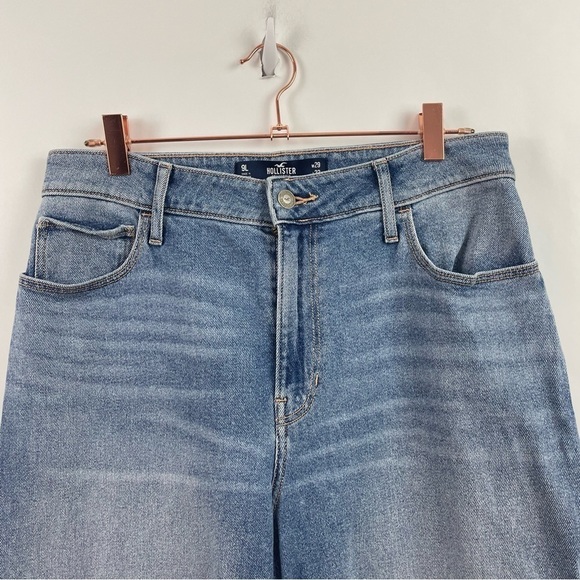 Hollister Ultra High-Rise Dad Jean Medium Wash Vintage Stretch‎ 9L - Picture 2 of 14